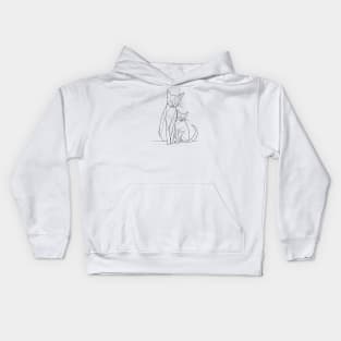 Lines and Cats Kids Hoodie